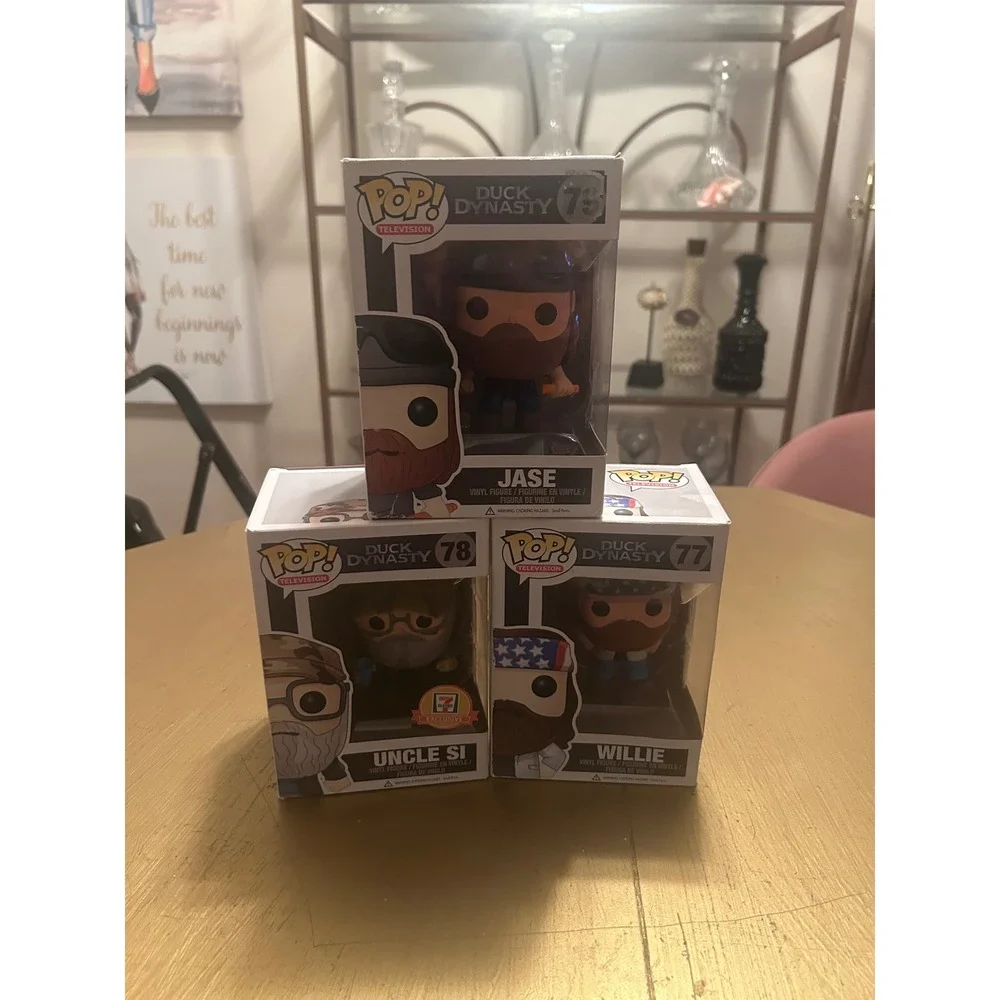 Funko Pop Duck Dynasty Set Willie 77 Uncle Si 78 7-Eleven Exclusive Jase 79 Lot